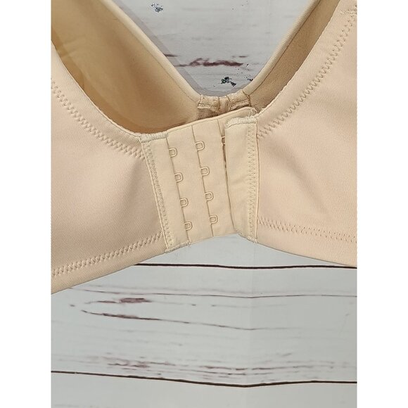 Vanity Fair Nude Floral Lace Underwire Bra 40Dd Soft Seamless Comfort Lingerie - Picture 3 of 5